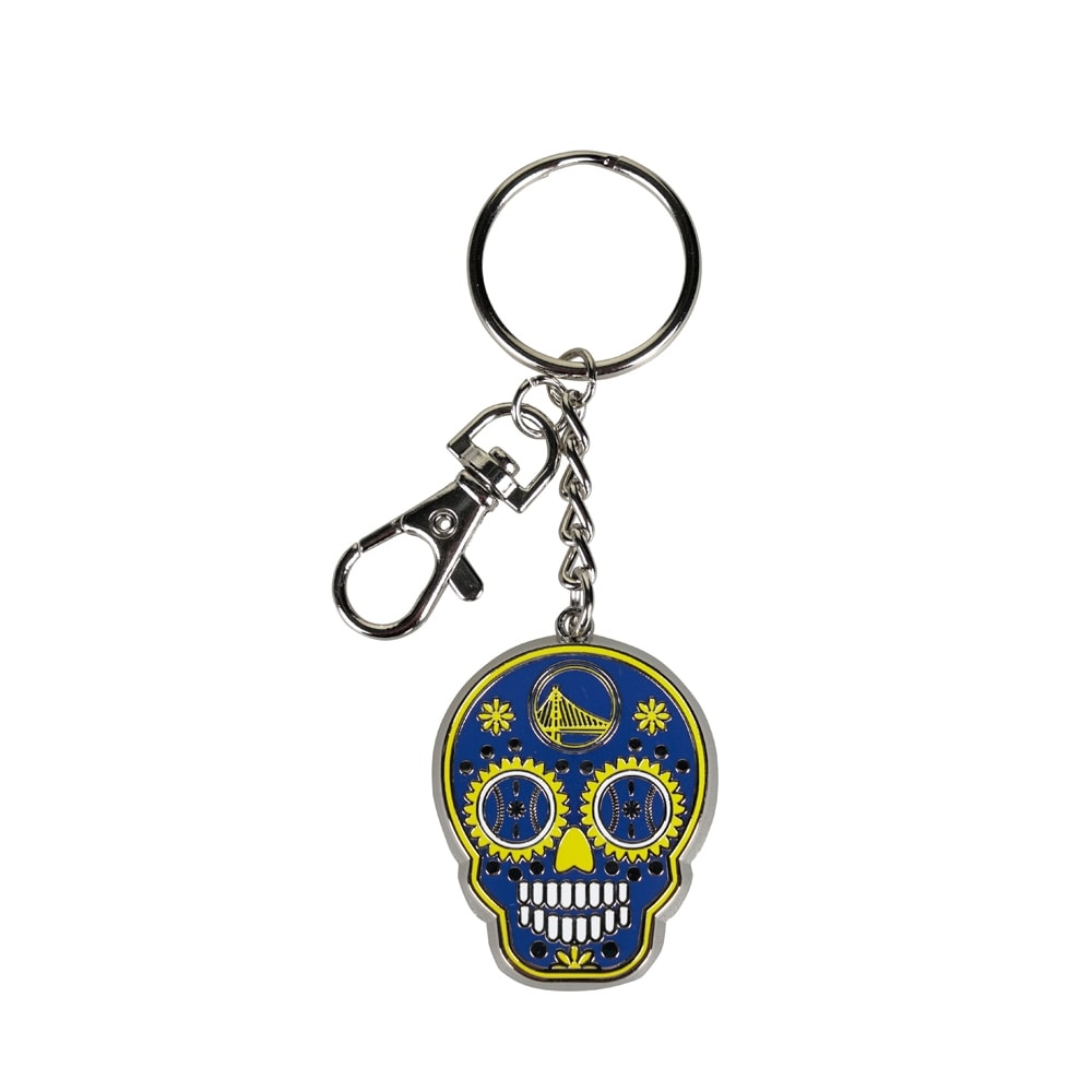 Golden State Warriors Keychain Zamac Sugar Skull